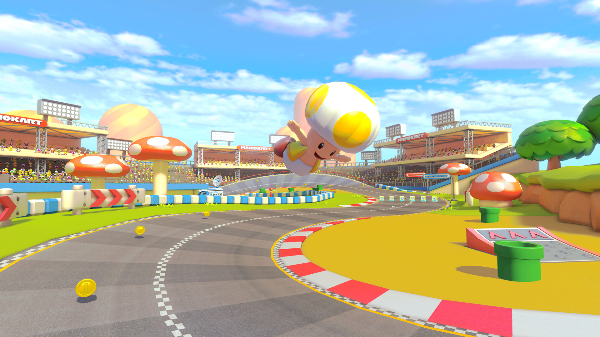 賽道 Toad Mario Kart 8 Deluxe，賽道的所有快捷鍵