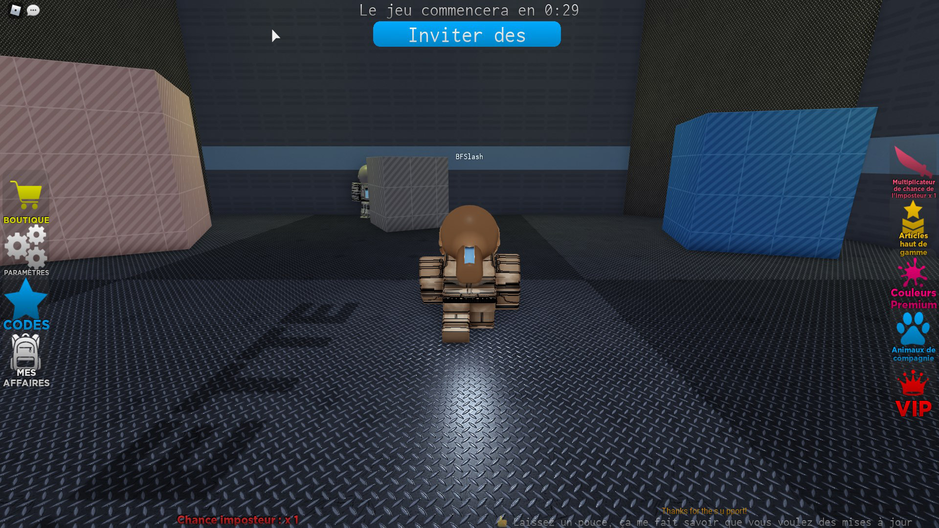 Code Impostor Roblox 2021 促銷，列表